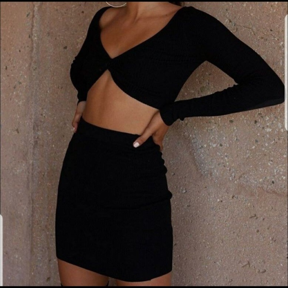NWT Ribbed Mini Skirt Set 🎉